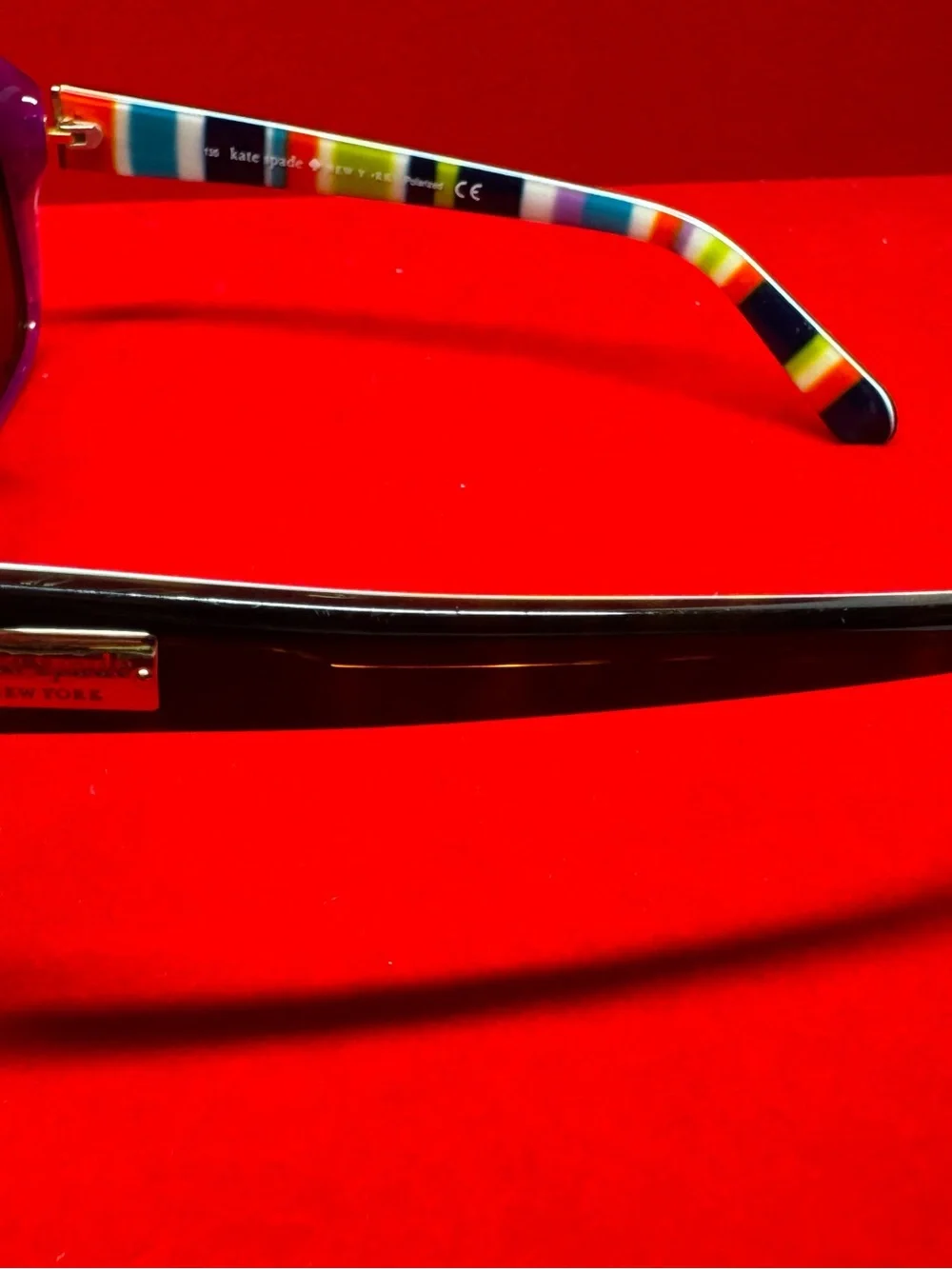 90s Kate Spade Hilde/P/S X72PVW Polarized Sunglasses Purple Tortoise with case